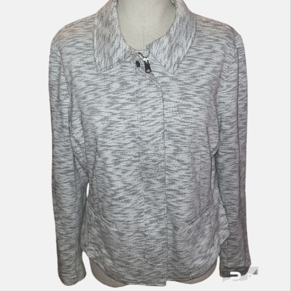 Cabi, Large French Terry Neo Moto Jacket.